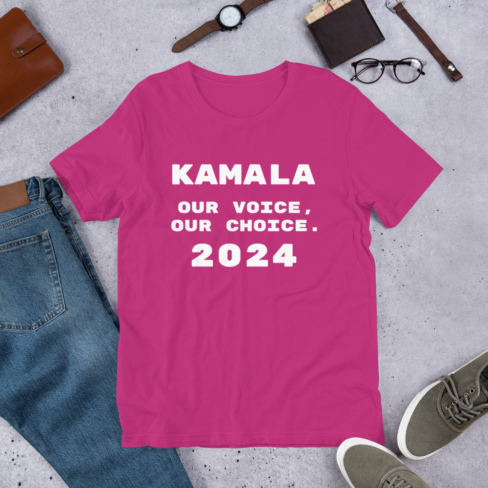 Kamala, Our Voice, Our Choice T-Shirt